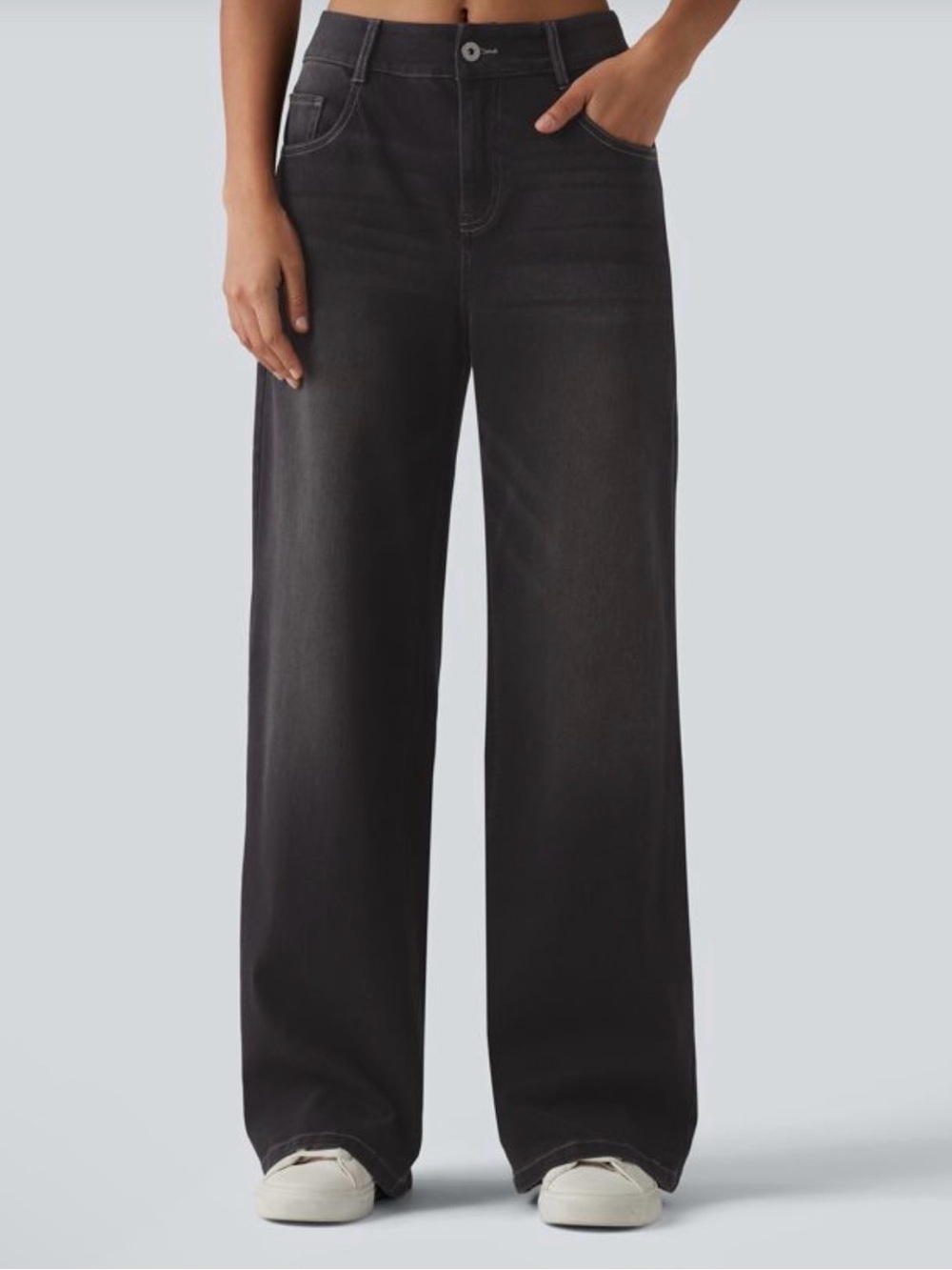Halara Flex Washed Baggy Wide Leg Casual Jeans Size Medium